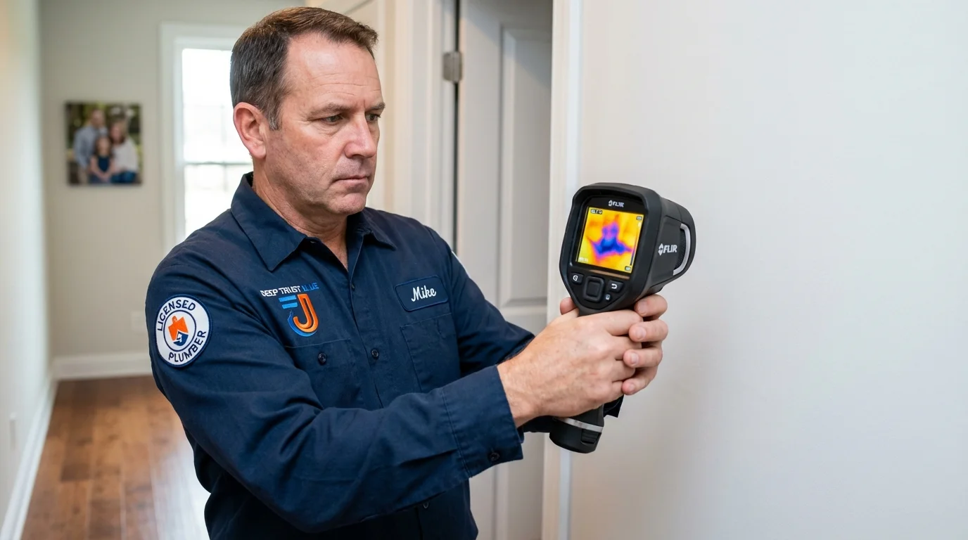 Thermal imaging leak detection by Johns Plumbing LLC in Ortonville